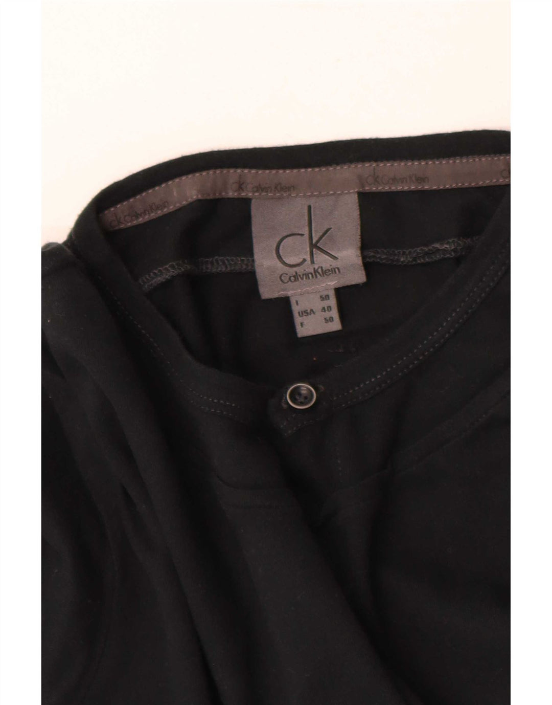 Calvin Klein Jeans Top da uomo manica lunga IT 50 medio nero