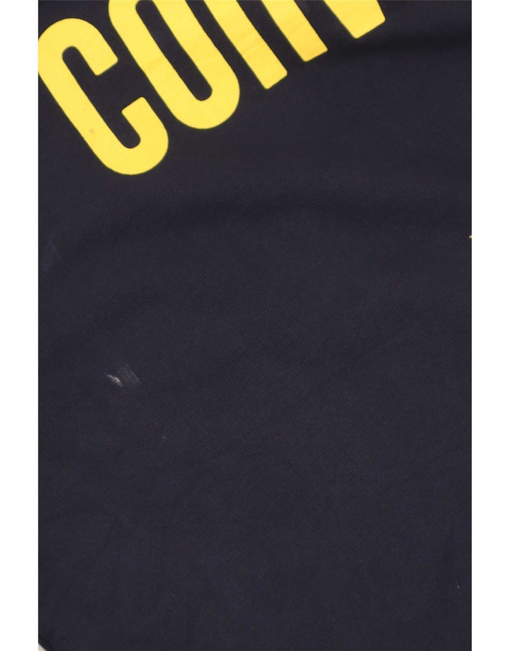 Maglione con cappuccio grafico da uomo Converse grande in cotone blu navy