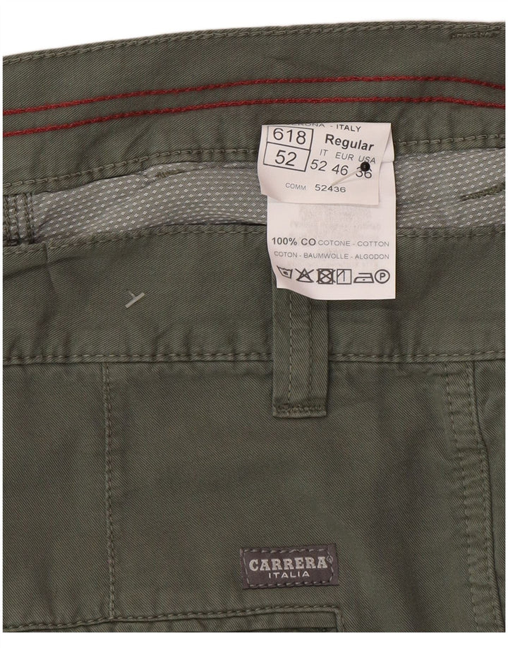Pantaloncini cargo da uomo Carrera IT 52 XL W36 cotone verde