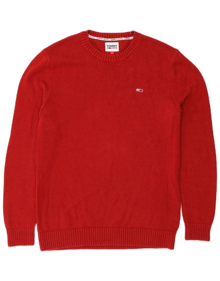 Maglione maglione girocollo da uomo Tommy Hilfiger piccolo cotone rosso