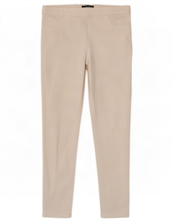 Marks & Spencer Pantaloni casual slim da donna UK 12 Medium W32 L27 Bianco