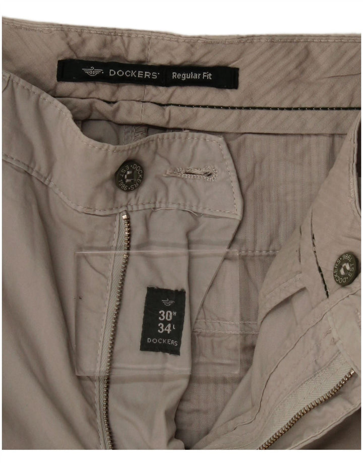 Pantaloni chino dritti da uomo vestibilità regolare Dockers W30 L34 grigi