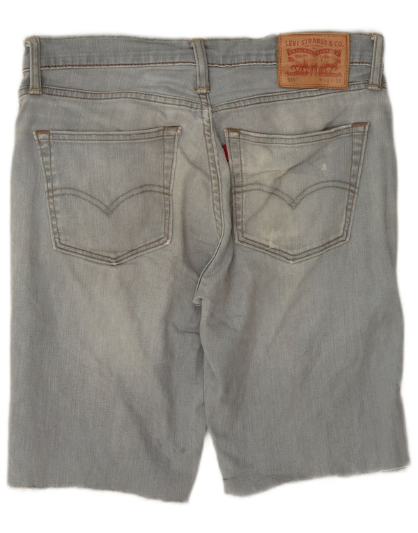 Pantaloncini di jeans slim fit Levi's 511 da uomo W31 cotone blu medio