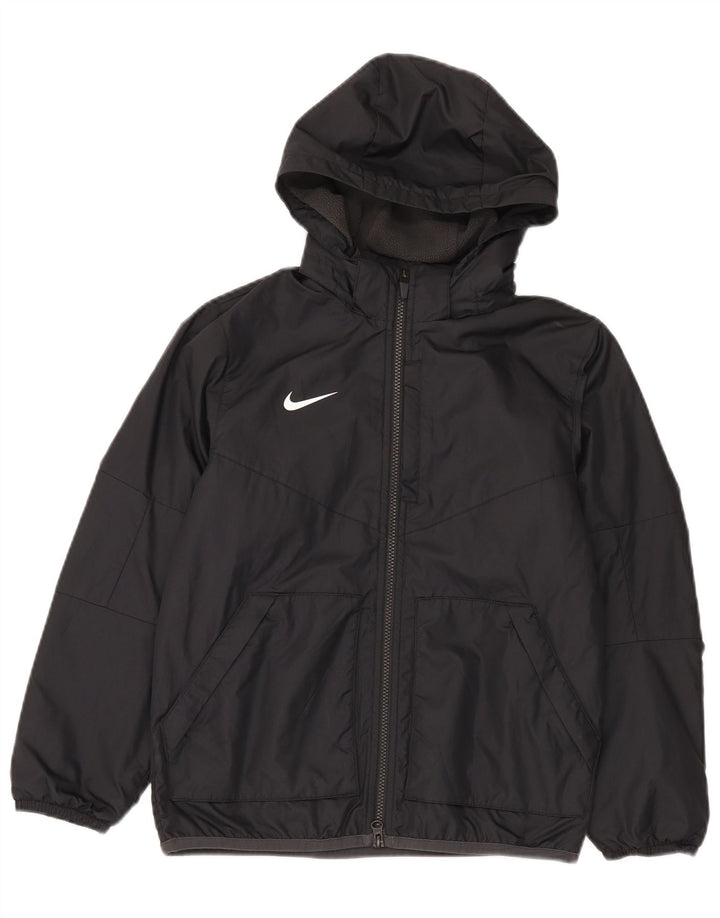 Giacca a vento con cappuccio Nike da ragazzo 10-11 anni media poliestere nero
