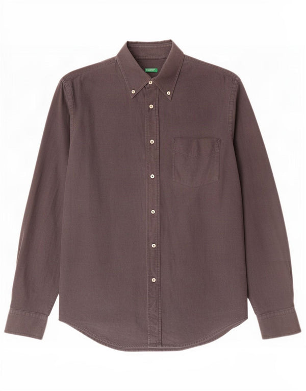 Camicia Benetton Uomo Grigio Medio