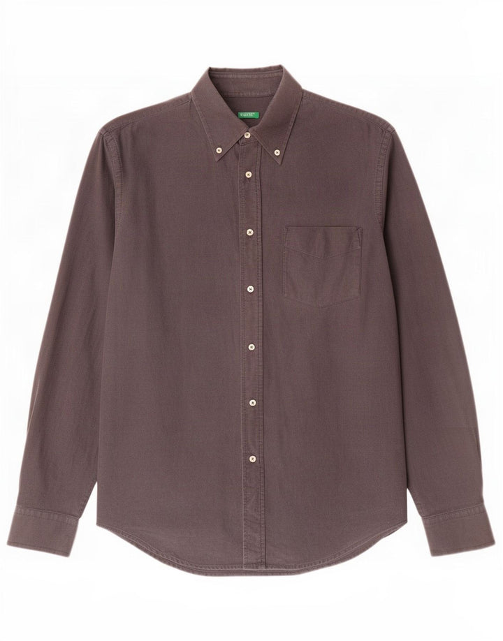 Camicia Benetton Uomo Grigio Medio
