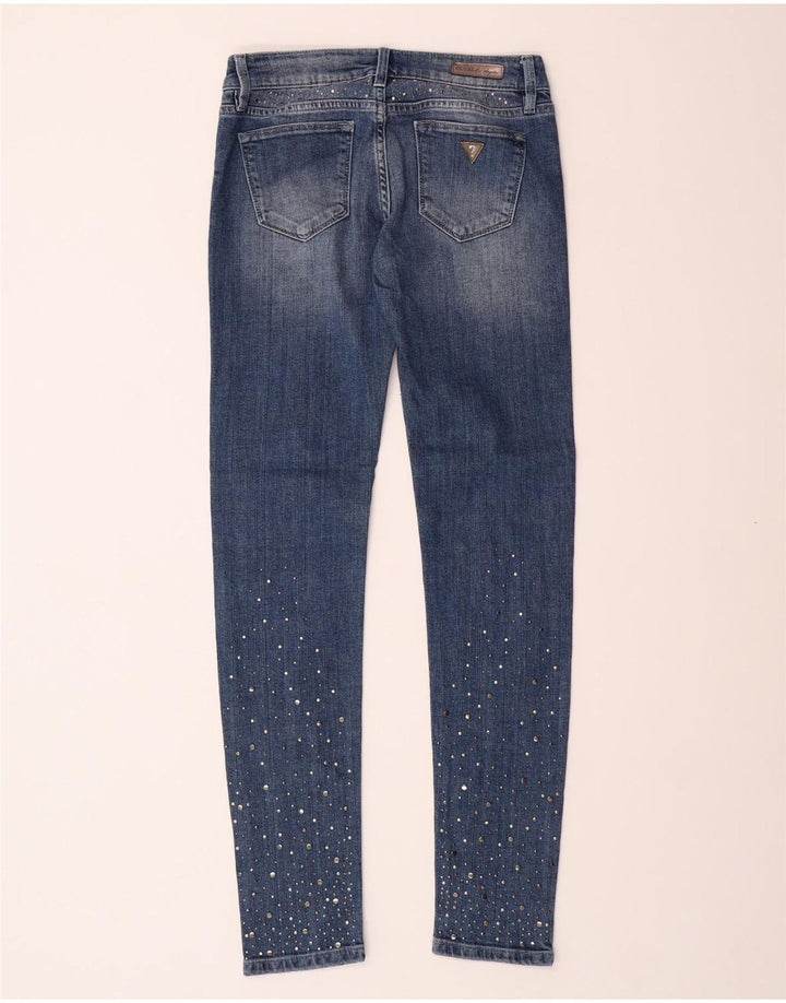 GUESS Womens Beverly Skinny Jeans W26 L30 Blue Spotted