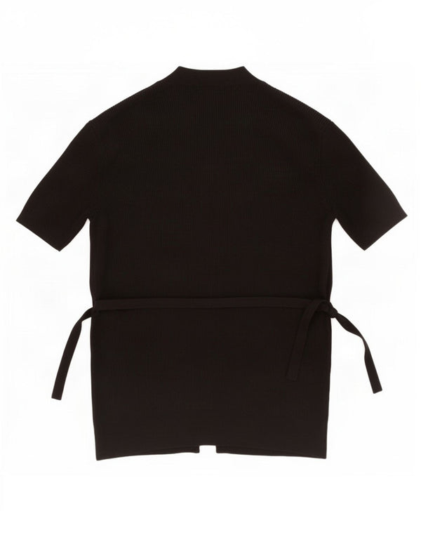Maglione cardigan a maniche corte da donna Marks & Spencer UK 14 medio nero