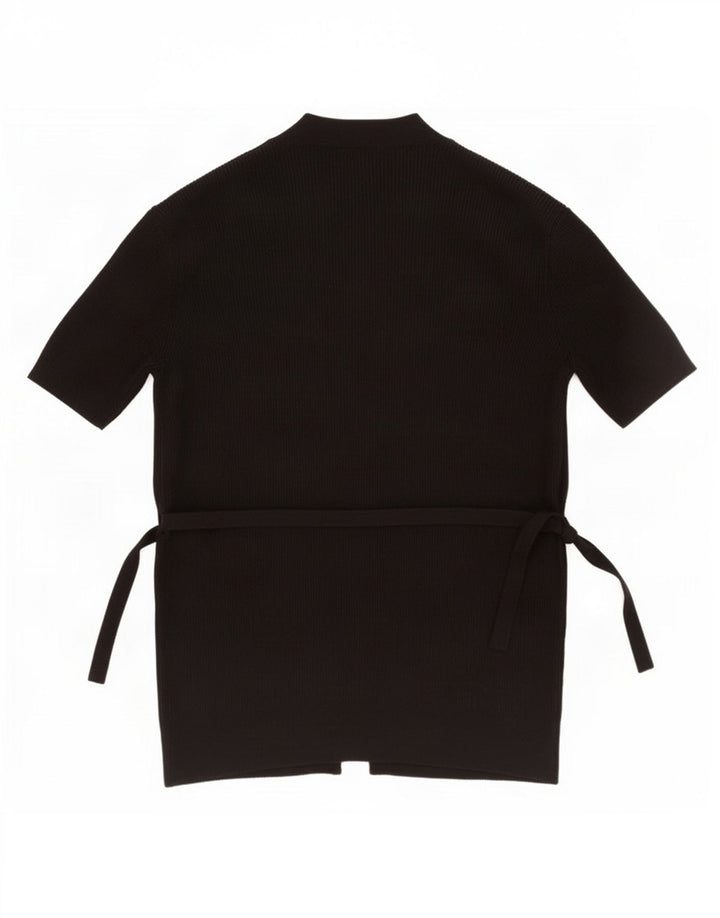 Maglione cardigan a maniche corte da donna Marks & Spencer UK 14 medio nero