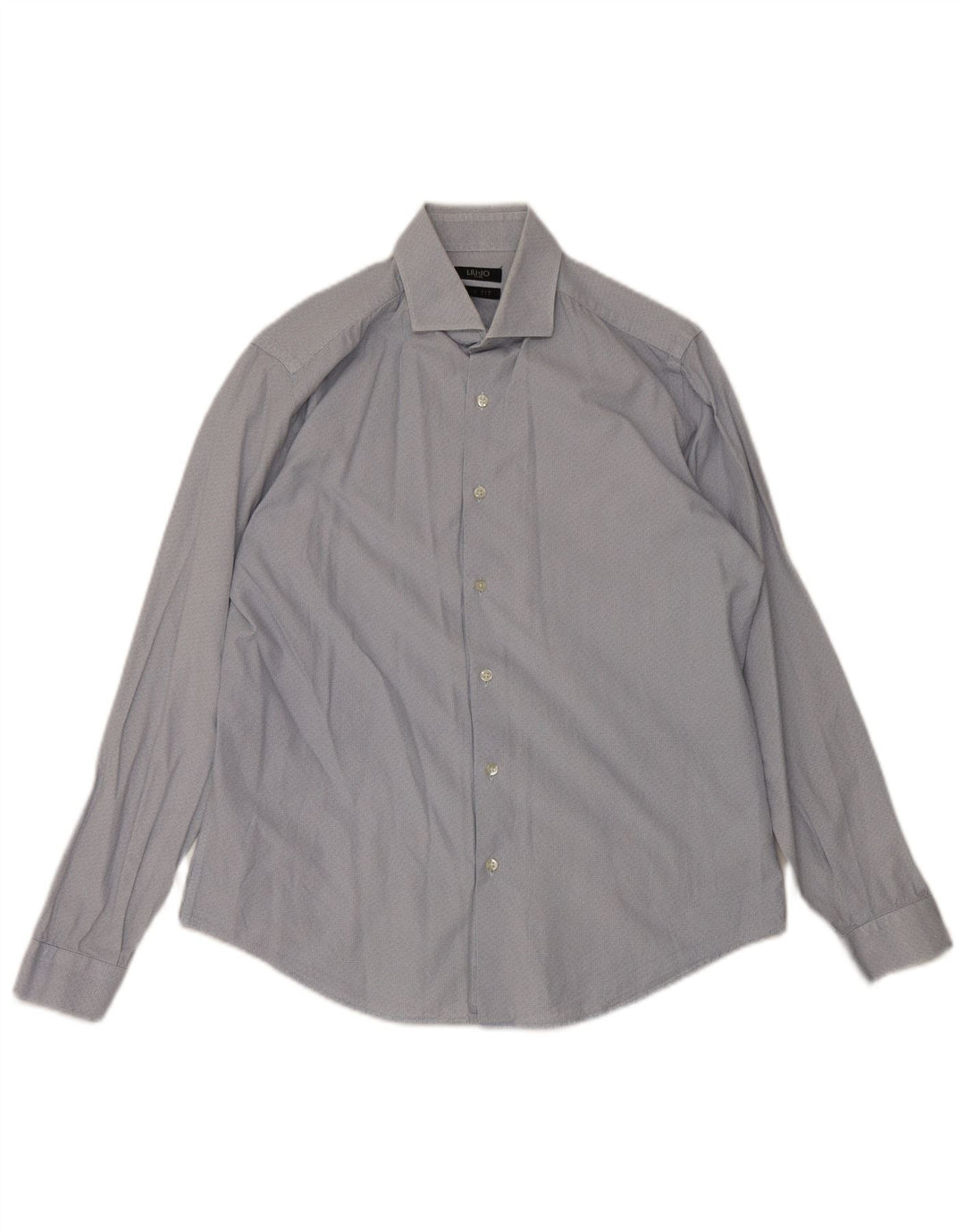Camicia Liu Jo da uomo slim fit taglia 40 in cotone geometrico blu medio