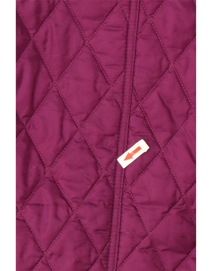 Giacca trapuntata da donna Barbour UK 16 Large Viola Colourblock in poliammide