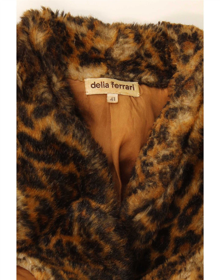 Giacca Oversize Donna Delia Ferrari IT 41 Marrone Medio Stampa Animalier