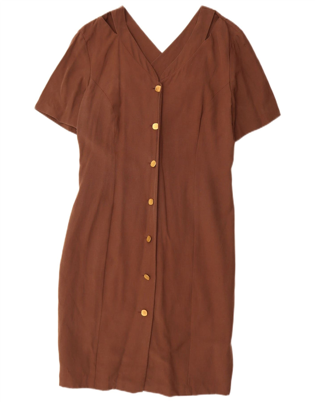 VICINI Abito Tubino Donna IT 40 Small Marrone Modal