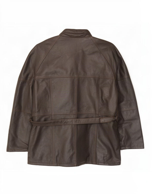Giacca in pelle vintage da uomo UK 40 grande marrone