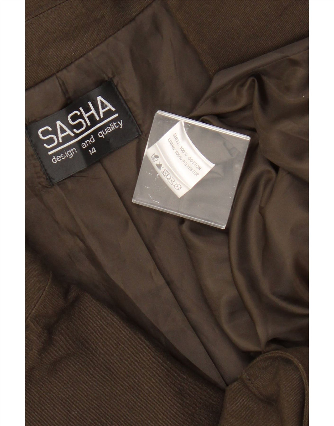Giacca multiuso da donna Sasha UK 14 grande cotone kaki