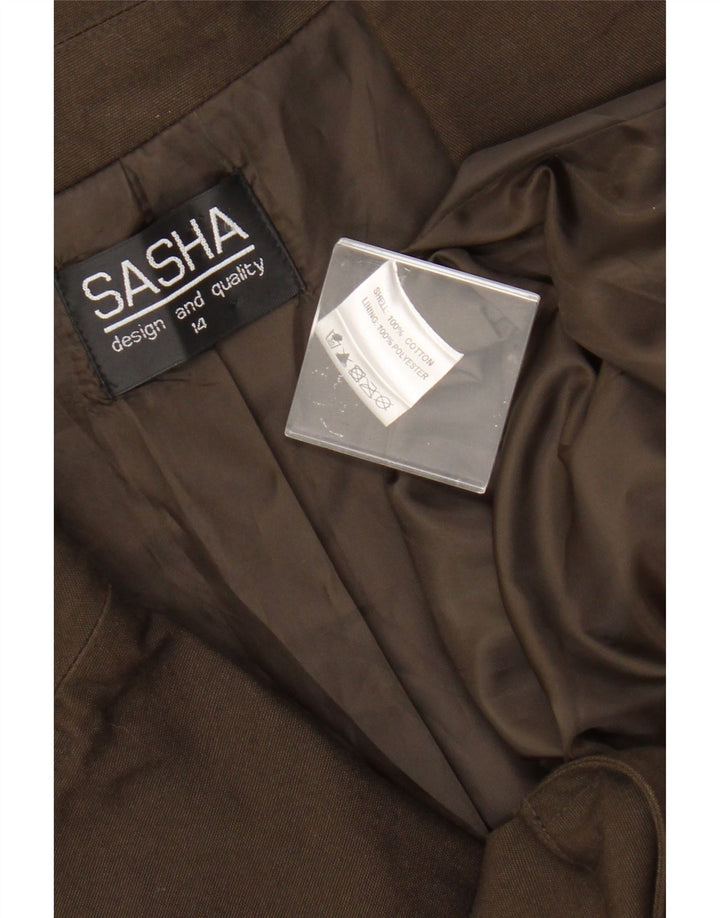 Giacca multiuso da donna Sasha UK 14 grande cotone kaki