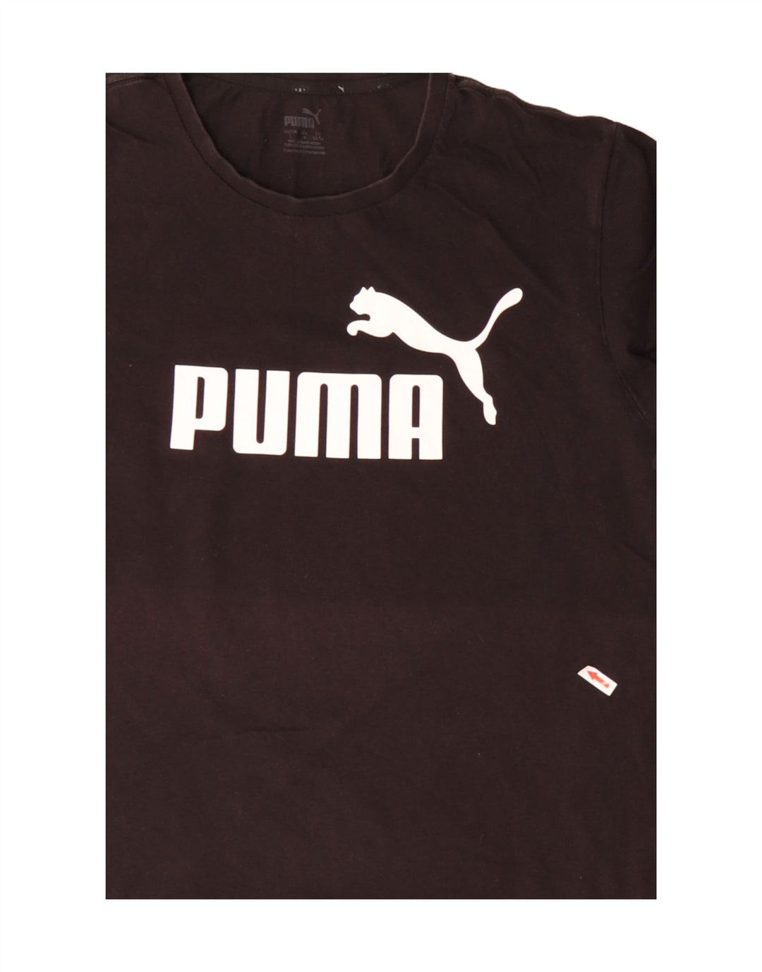 T-shirt grafica da uomo Puma Top grande in cotone nero