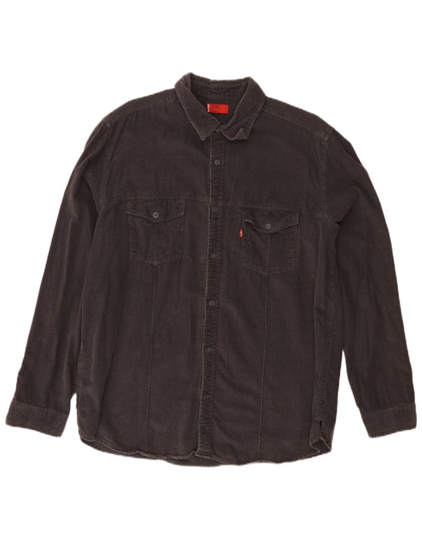 Camicia Levi's da uomo in velluto a coste XL in cotone grigio