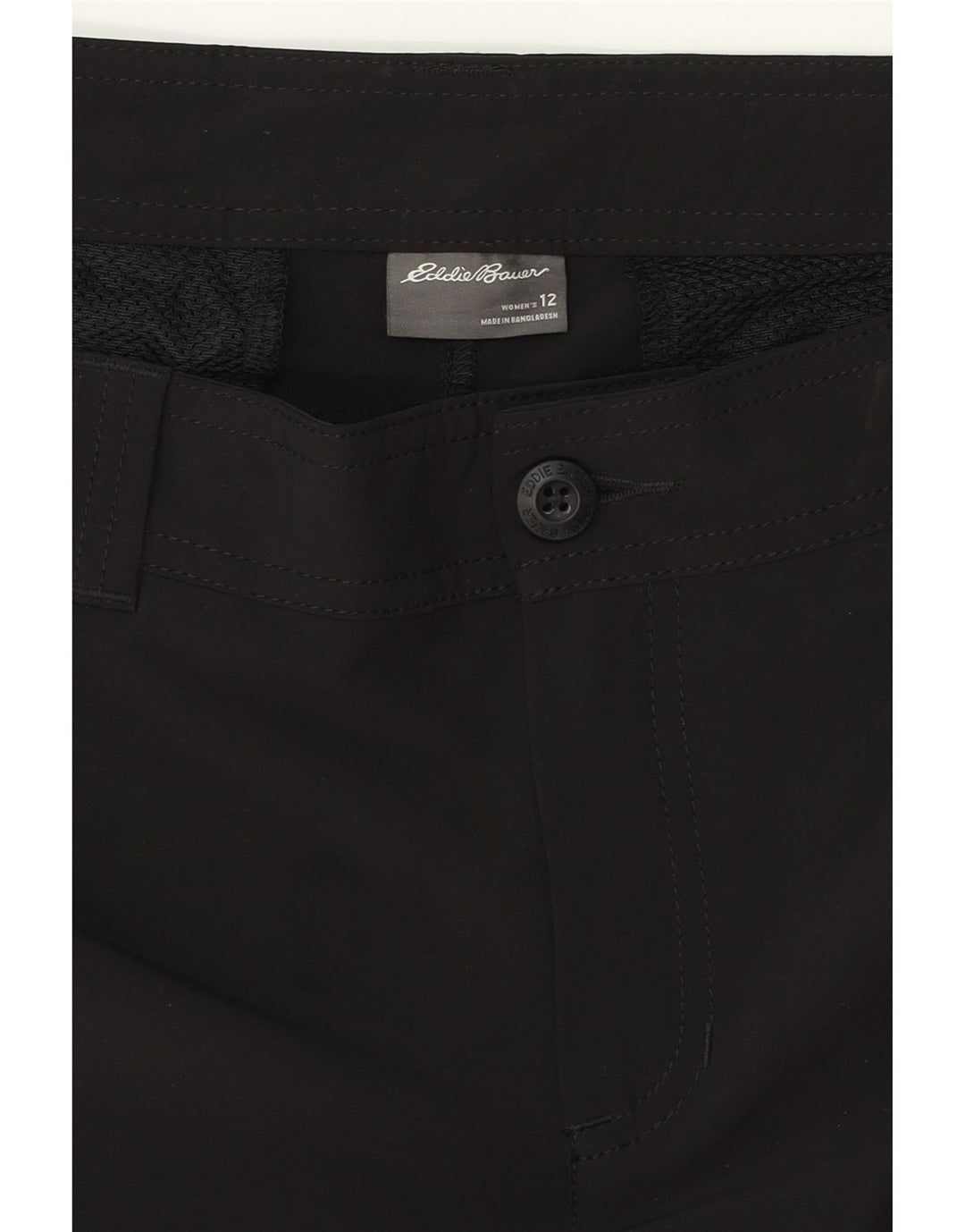 Pantaloncini chino da donna EDDIE BAUER US 12 Large W34 poliestere nero