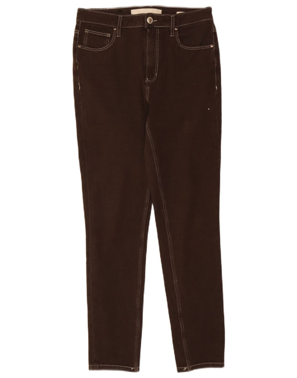 Jeans skinny da donna a vita alta Guess W30 L29 cotone marrone