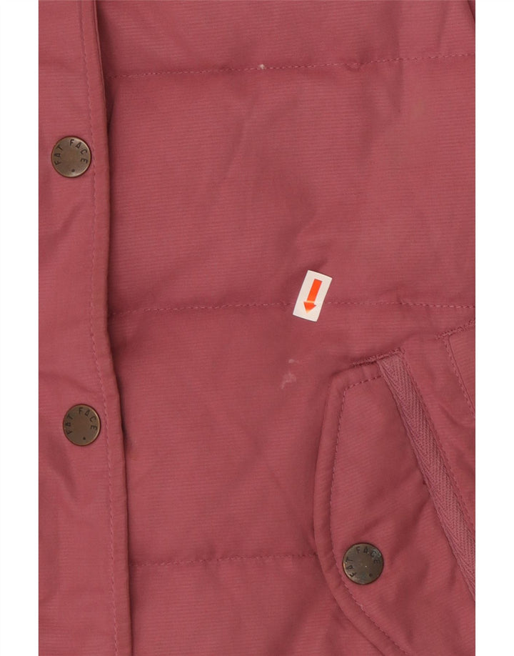 Gilet imbottito oversize in sherpa da donna Fat Face UK 10 piccolo poliestere rosa