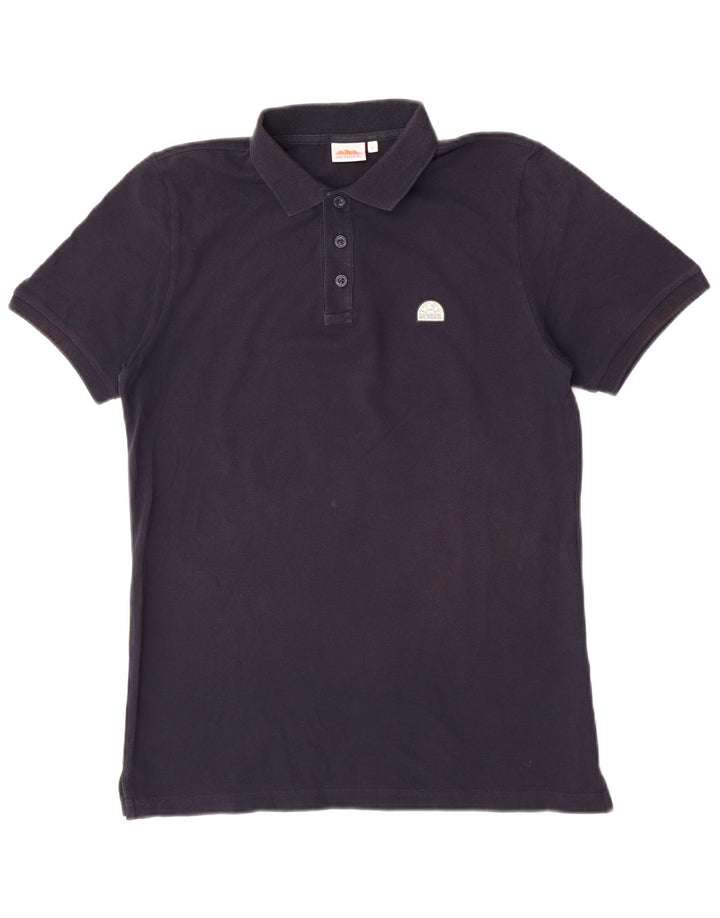 Polo da uomo Sundek grande in cotone blu navy