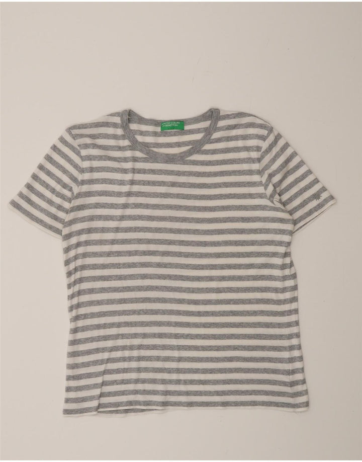 T-shirt uomo Benetton Top grigio medio a righe