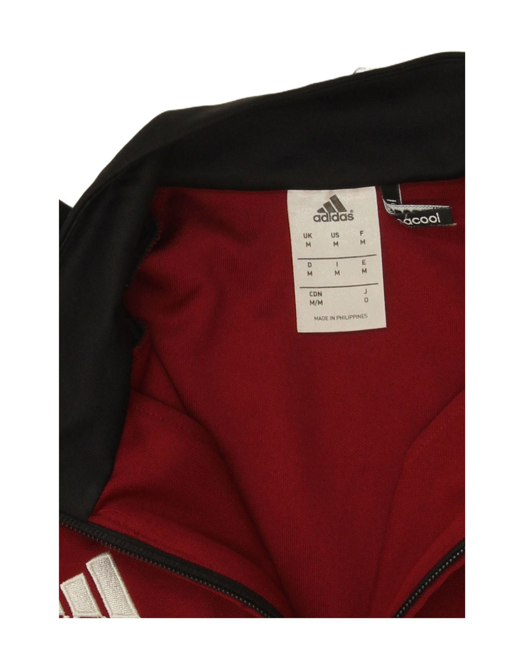 Adidas Uomo Climacool Graphic Top manica lunga rosso medio color block