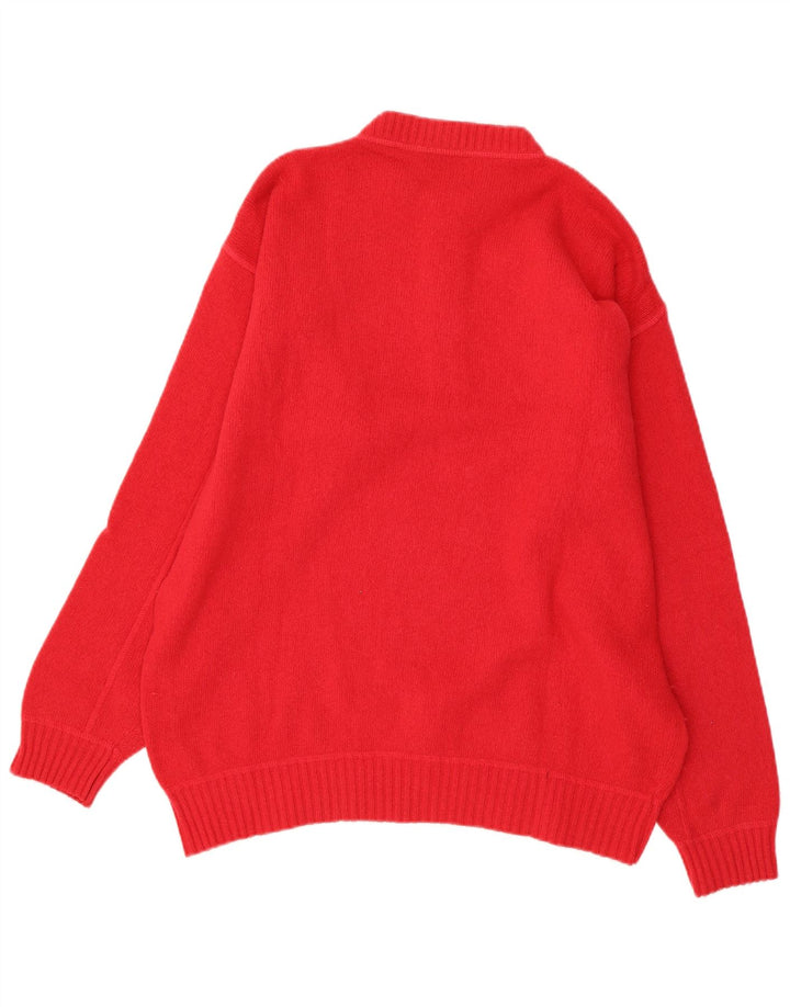 AMERICANINO Maglione da uomo girocollo con grafica grande rosso