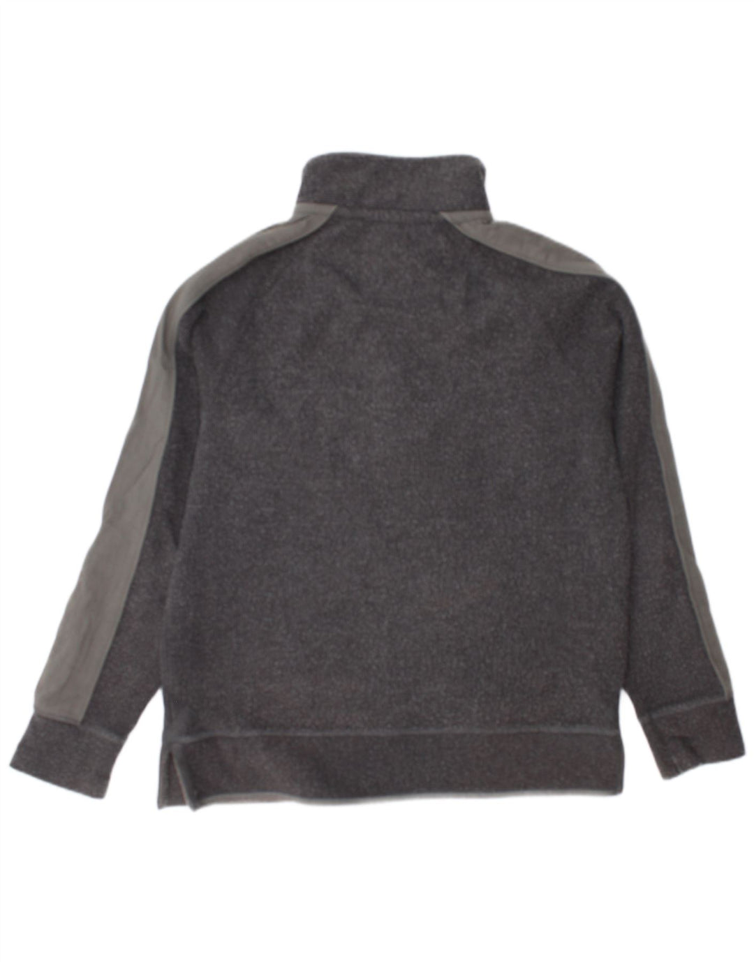 Felpa da uomo con collo con zip Fat Face Maglione in cotone color block grigio medio