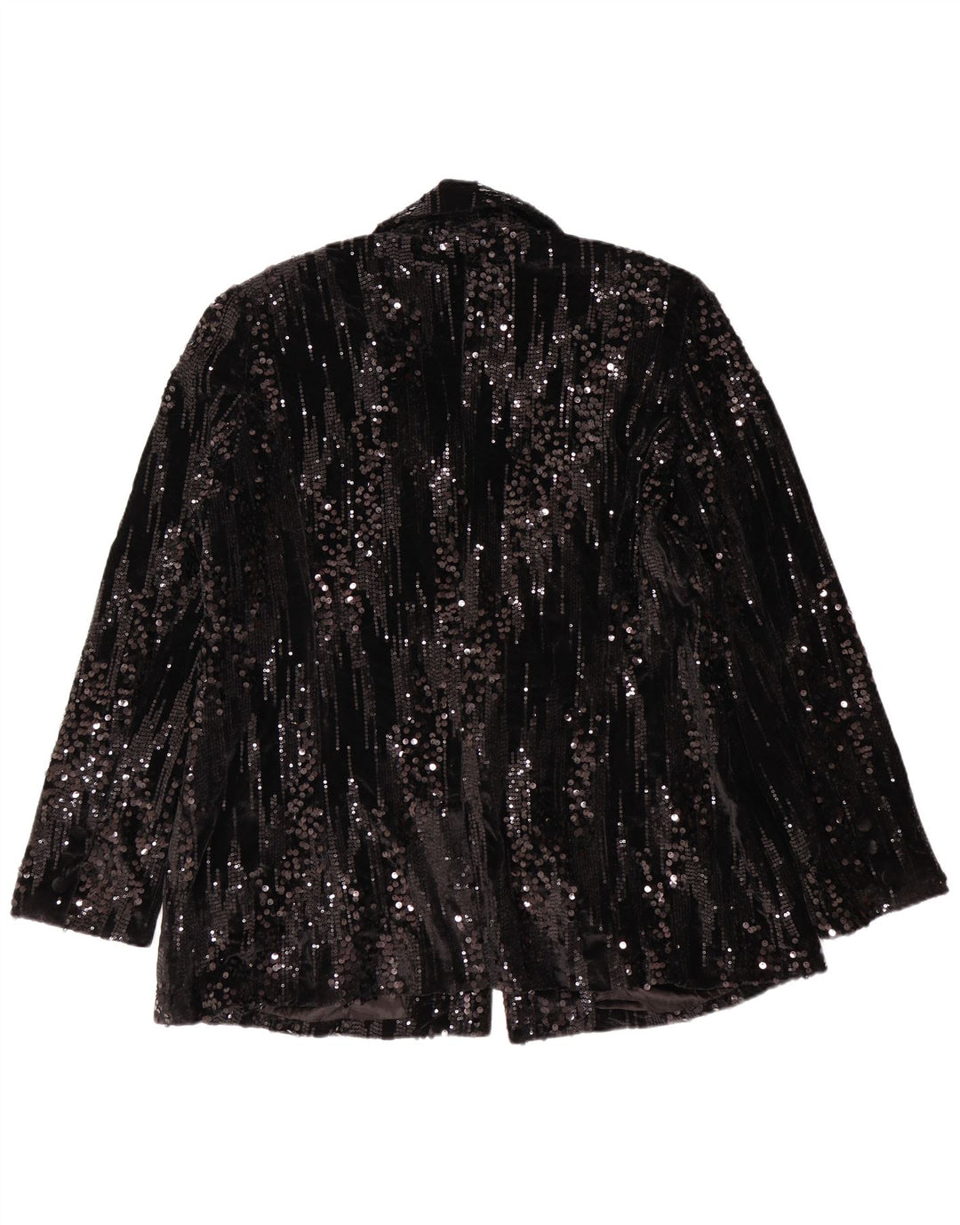 Giacca blazer con paillettes a 1 bottone da donna WALLIS UK 20 2XL poliestere nero