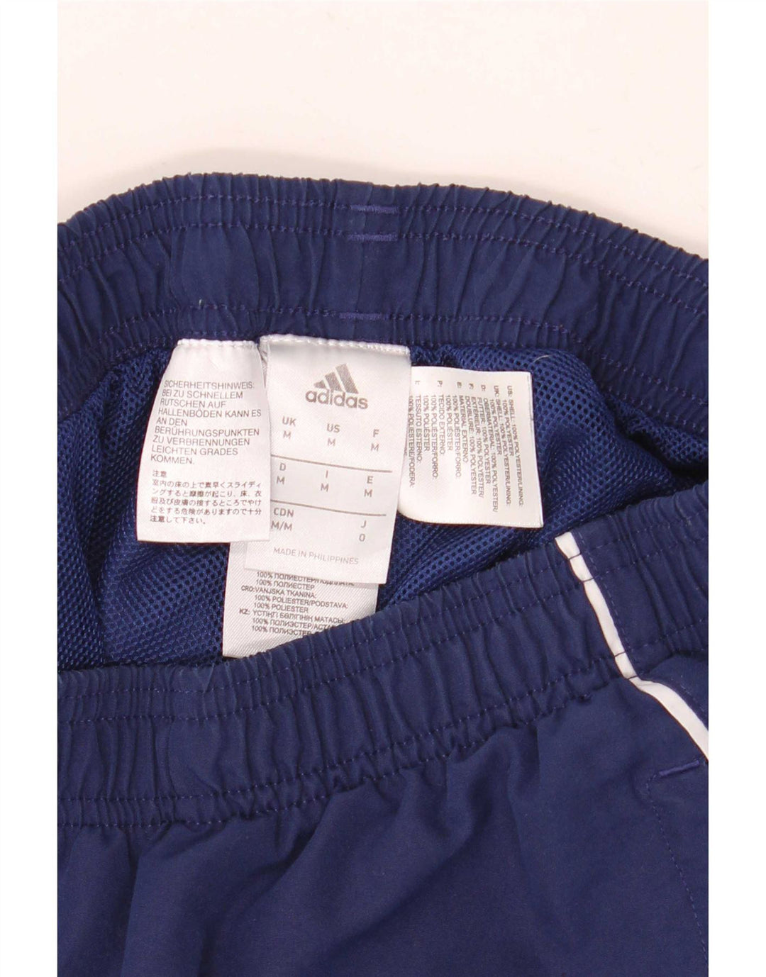 Pantaloni da tuta da uomo Adidas medi in poliestere blu navy