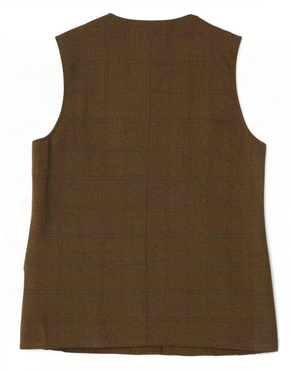 Gilet da uomo Beretta UK 40 grande lana vergine a quadri kaki