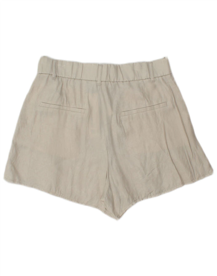 Pantaloncini chino con pegging da donna Zara medi W28 in viscosa bianco sporco