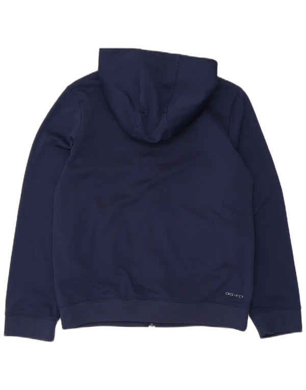 Felpa con cappuccio e zip Nike Dri Fit da ragazzo, 13-14 anni, XL, colore blu navy