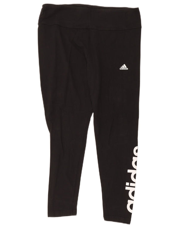 Leggings grafici Adidas da donna UK 20/22 XL cotone nero