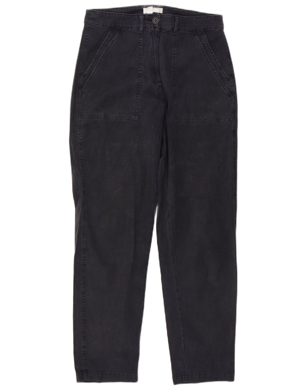 Pantaloni a vita alta da donna White Stuff UK 10 Small W27 L28 Blu navy