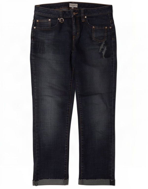 Jeans dritti da donna Karen Millen UK 12 medio W32 L28 cotone blu