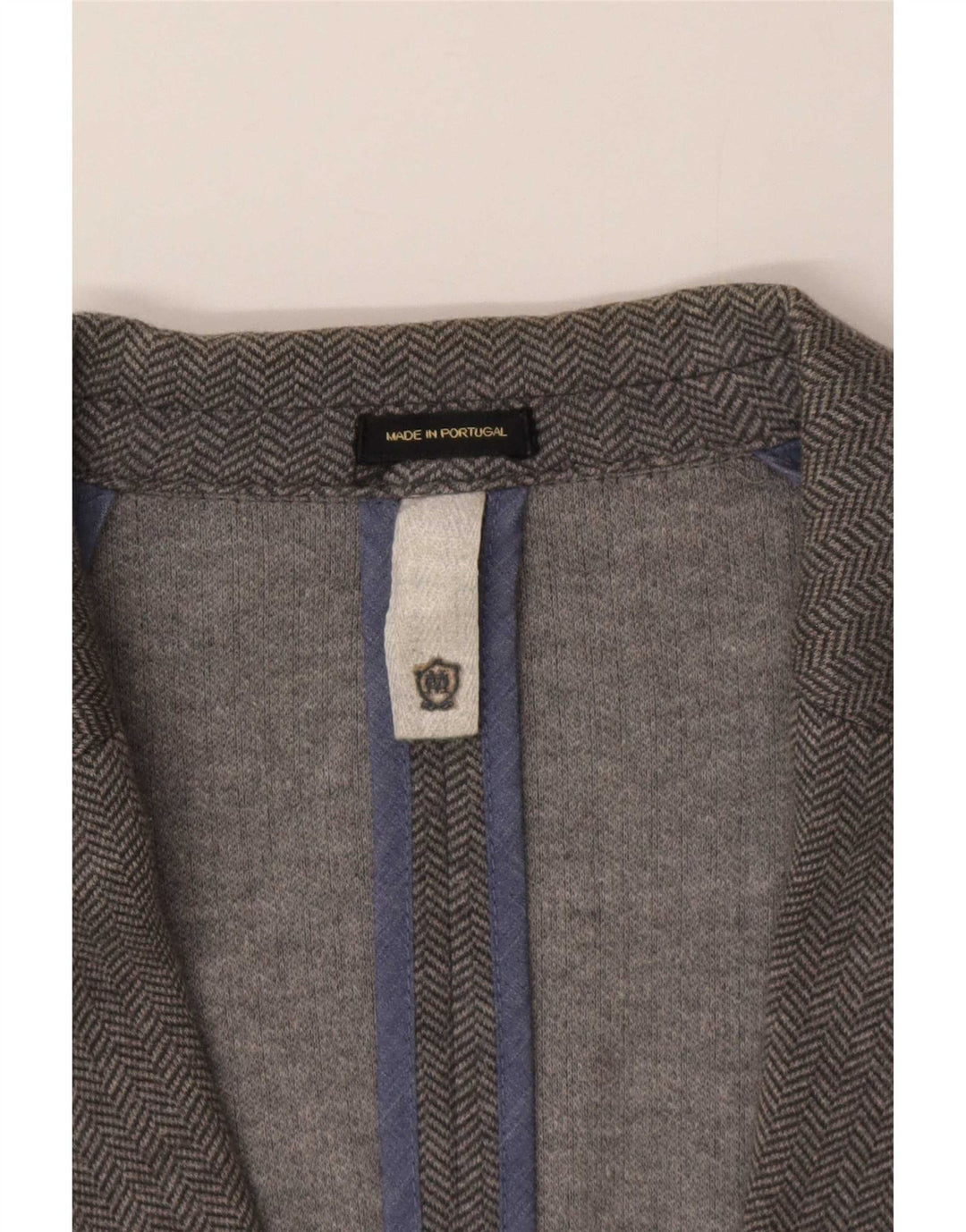 Giacca blazer da uomo a 2 bottoni Massimo Dutti EU 48 Grigio medio a spina di pesce