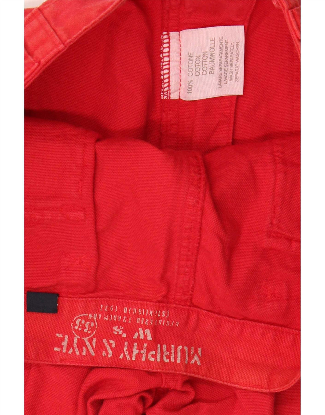 Pantaloni cargo Capri da donna Murphy & Nye W33 L22 cotone rosso