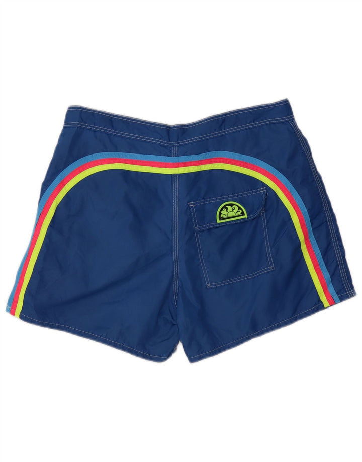 Pantaloncini da bagno da uomo Sundek in nylon blu medio