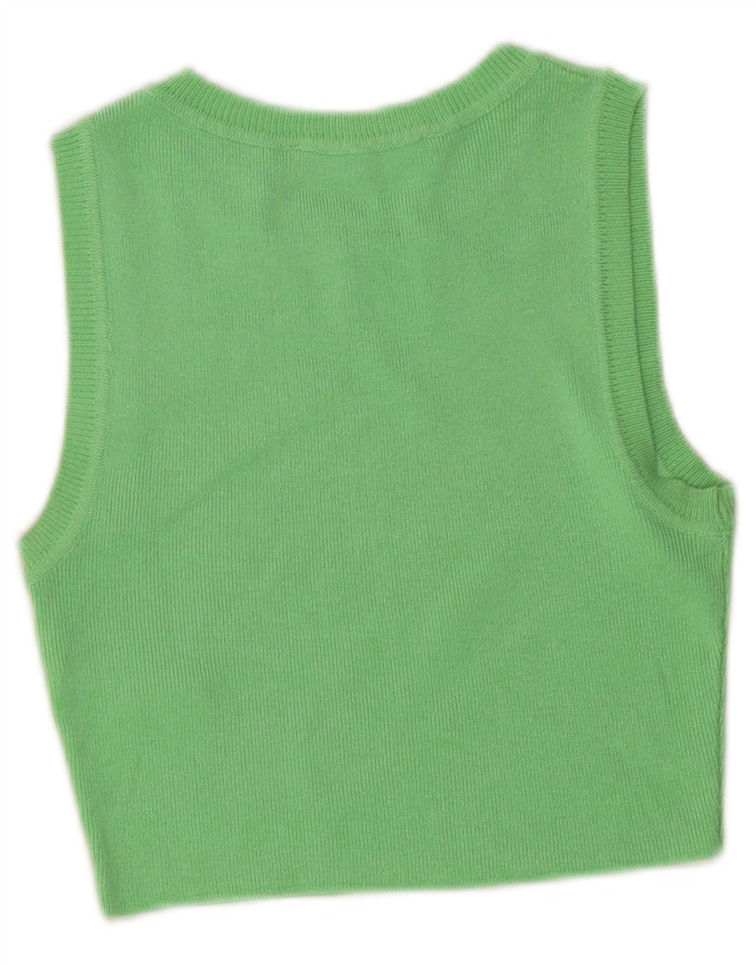 Top corto da donna Zara UK 8 piccolo in viscosa verde