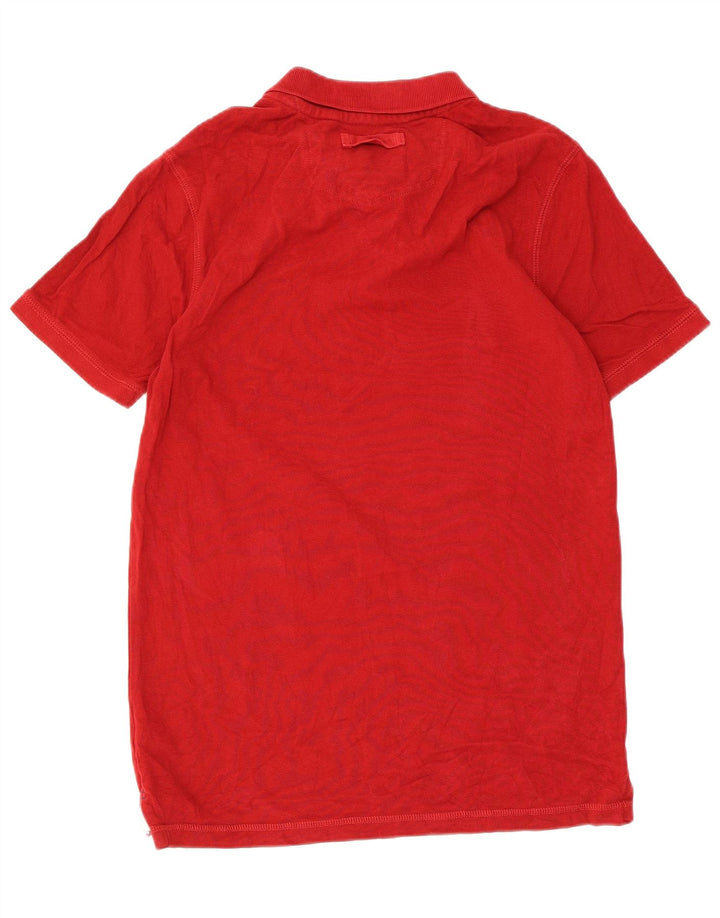 Polo da uomo Fat Face in cotone rosso medio