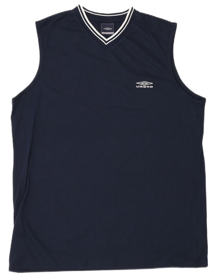 T-shirt da uomo Umbro Top XL blu navy in poliestere