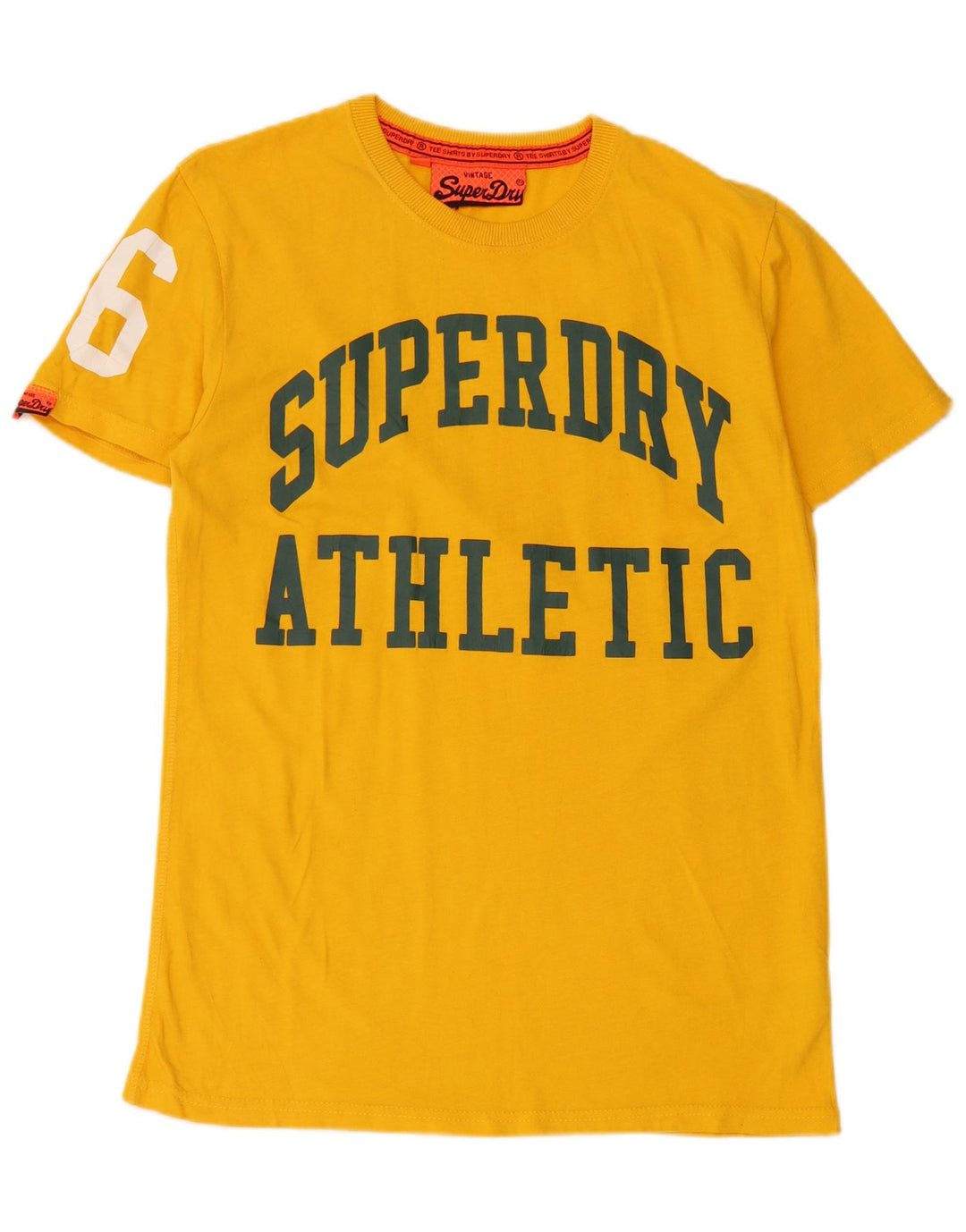 T-shirt grafica da uomo Superdry Top in cotone giallo medio