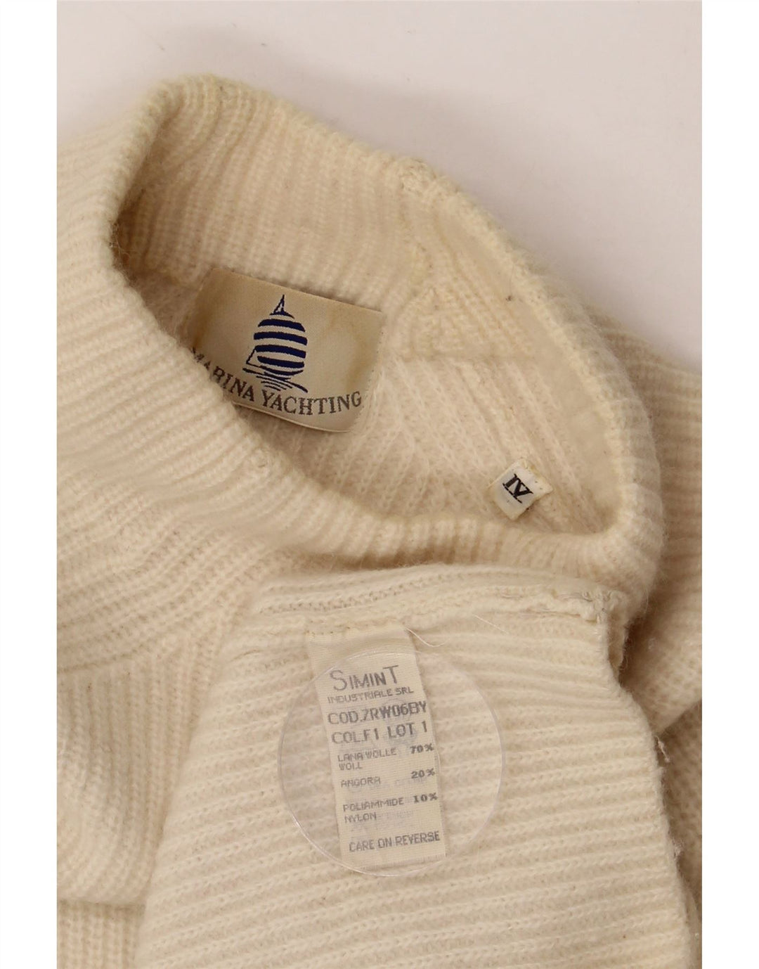 MARINA YACHTING Maglione da uomo a collo alto in lana beige grande
