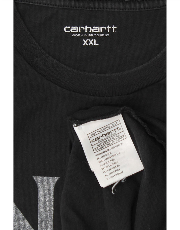 T-shirt grafica da uomo CARHARTT Top 2XL cotone nero
