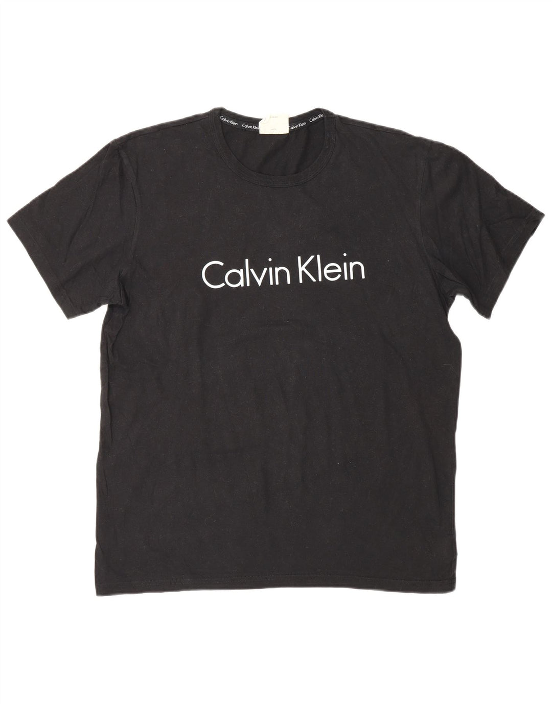 CALVIN KLEIN T-shirt grafica da uomo Top in cotone nero medio
