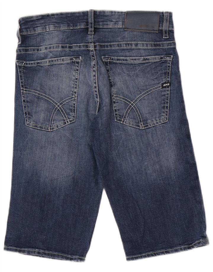 Pantaloncini bermuda in denim da uomo Gas W30 blu medio
