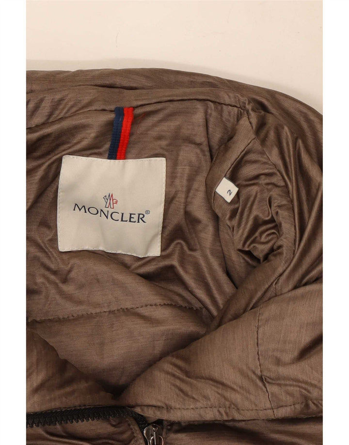 Giacca imbottita da donna Moncler taglia 2 piccola in poliestere marrone